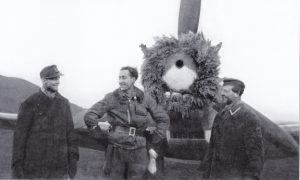 Noi fotografii cu pilotul Otto Fonnekold, mort si inhumat in Budacu de Jos